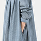 45R Indigo Khadi Shirt-denim Tucked Dress
