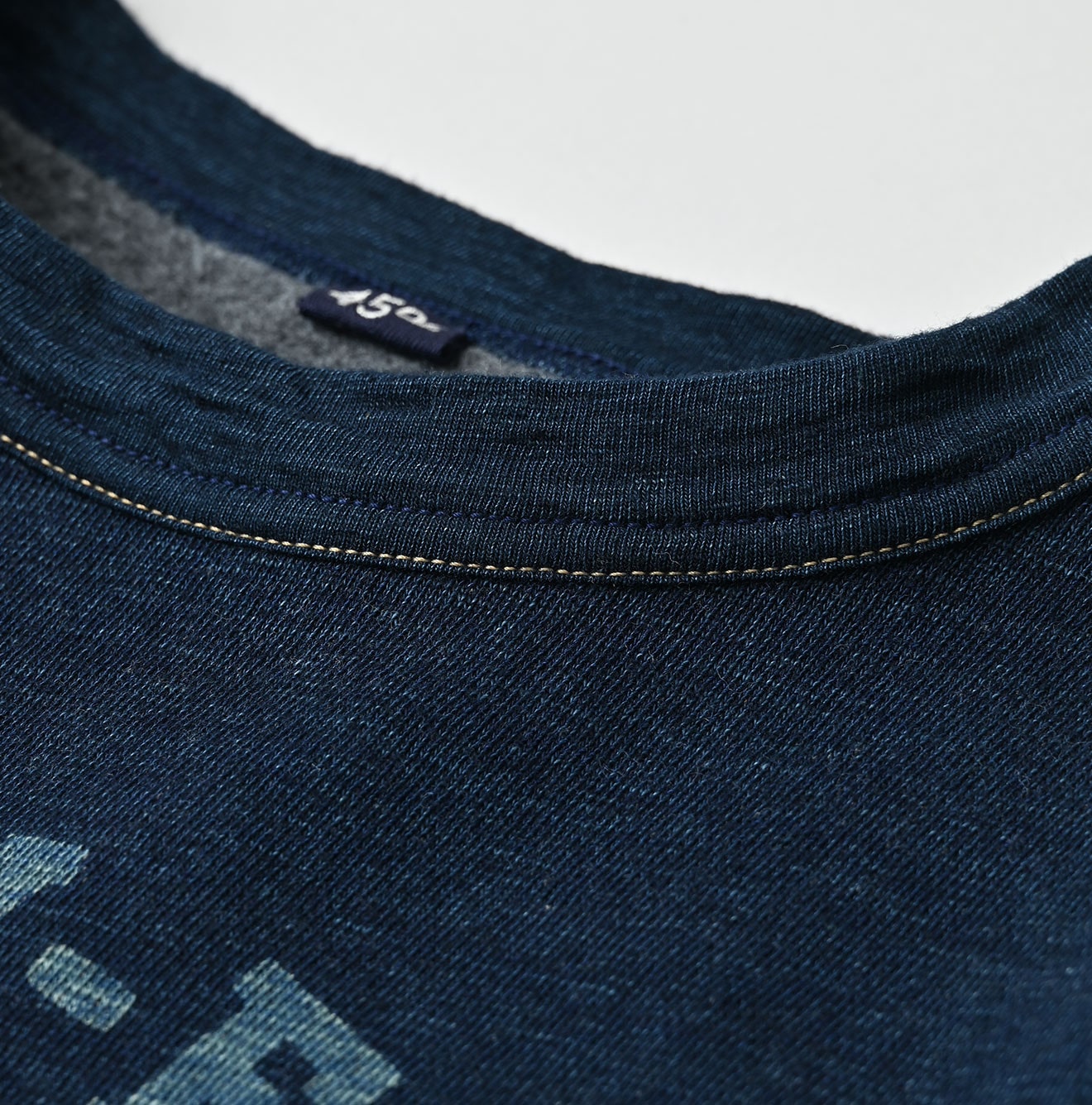 45R Indigo Cotton Fleece Denim Dress
