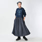 45R Indigo Cotton Fleece Denim Dress