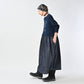 45R Indigo Cotton Fleece Denim Dress