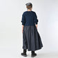 45R Indigo Cotton Fleece Denim Dress