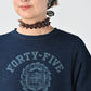 45R Indigo Cotton Fleece Denim Dress