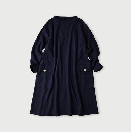 45R Herringbone Jersey Flannel Dress