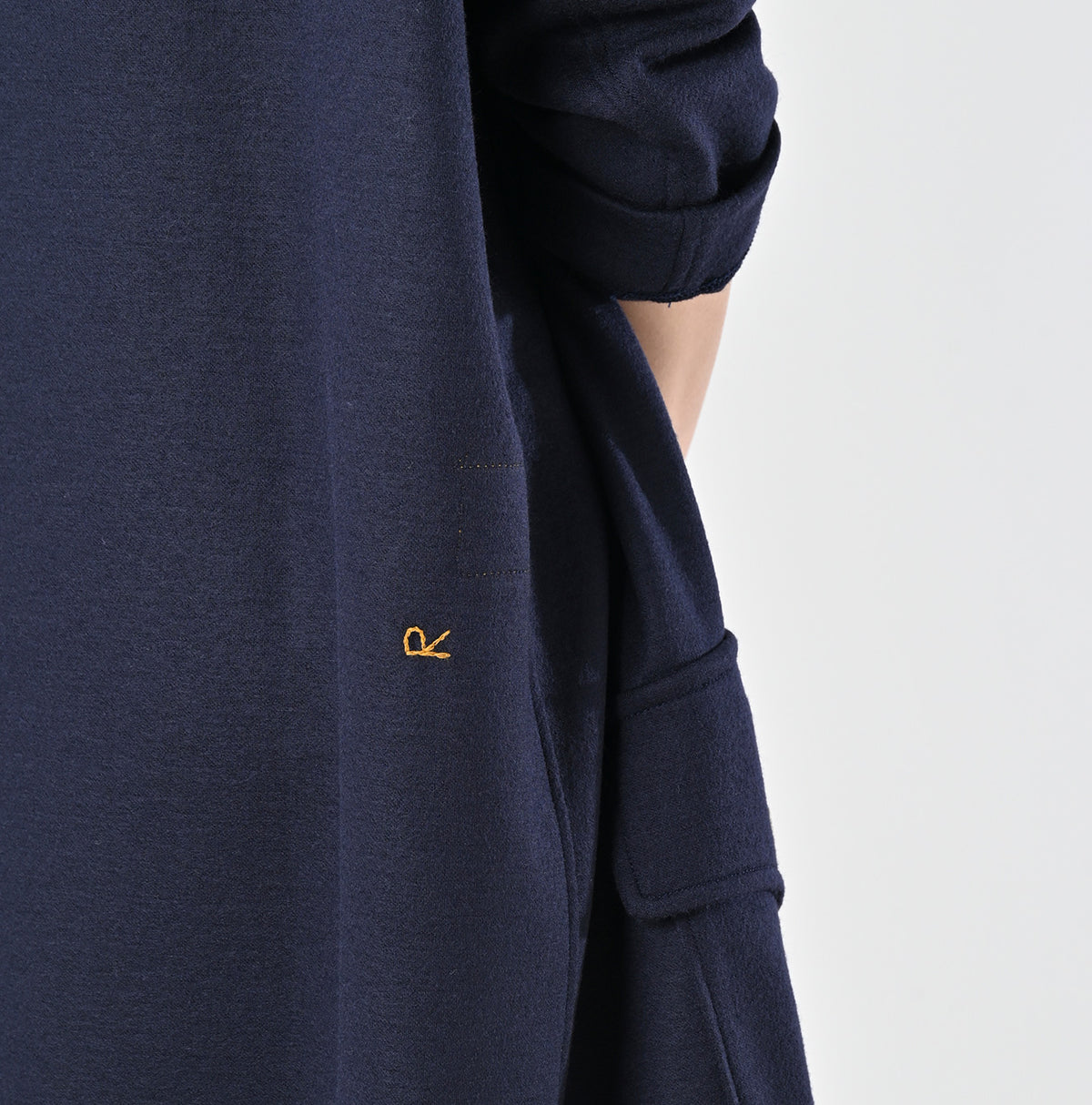 45R Herringbone Jersey Flannel Dress
