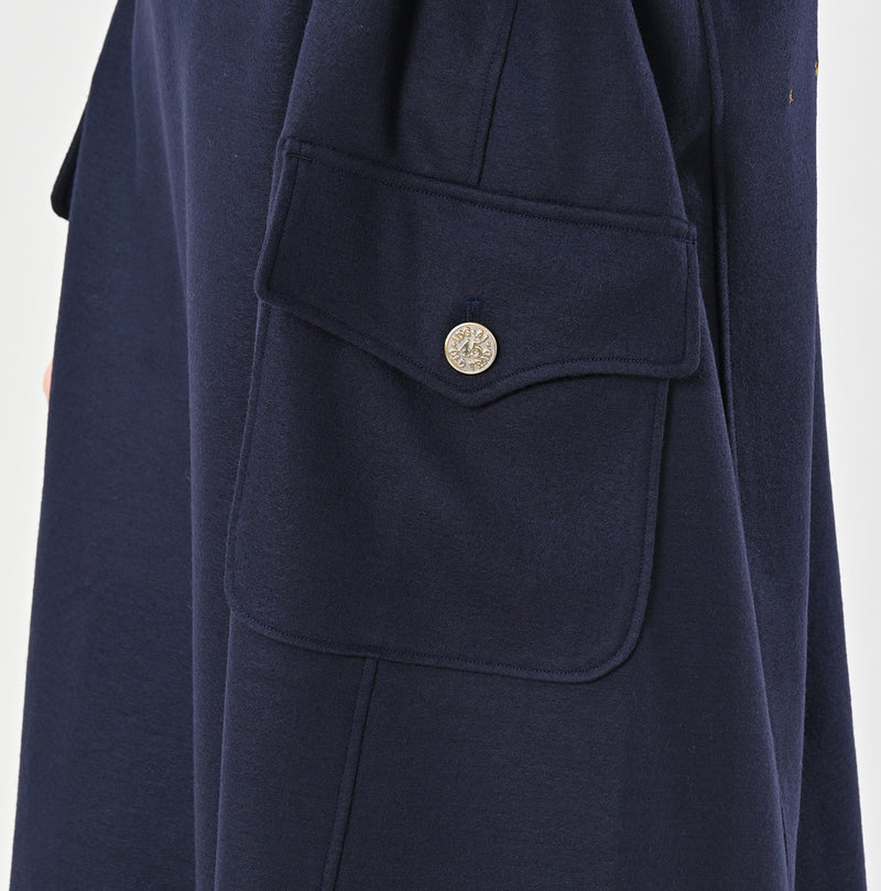 45R Herringbone Jersey Flannel Dress