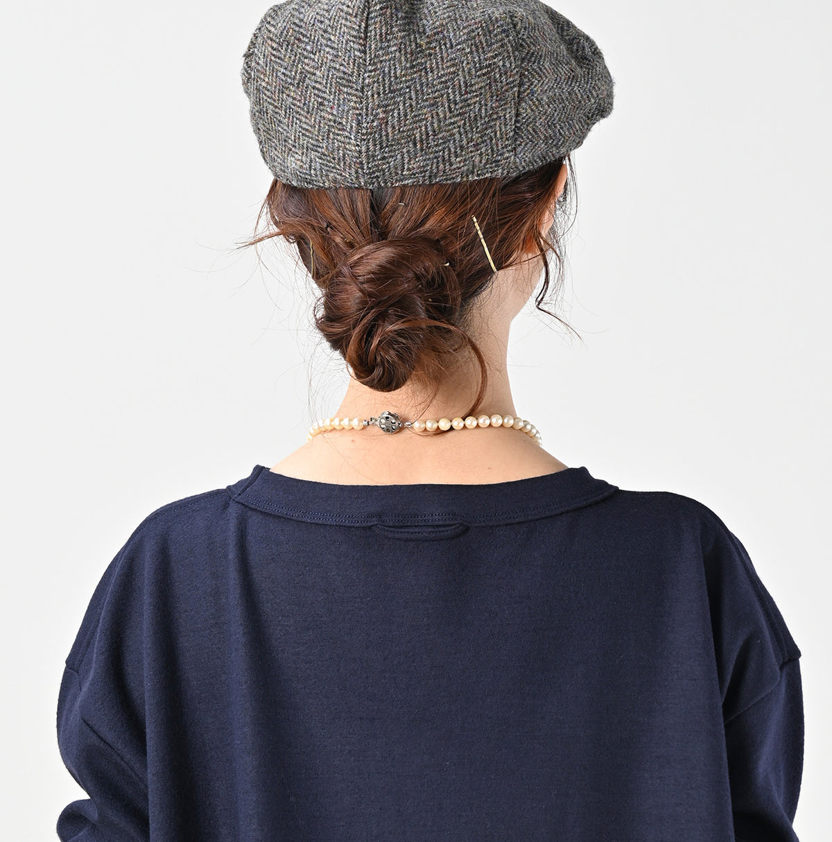 45R Herringbone Jersey Flannel Dress