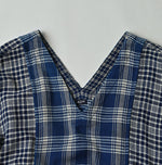 45R Ai Indigo Flannel Mix Patchwork Dress