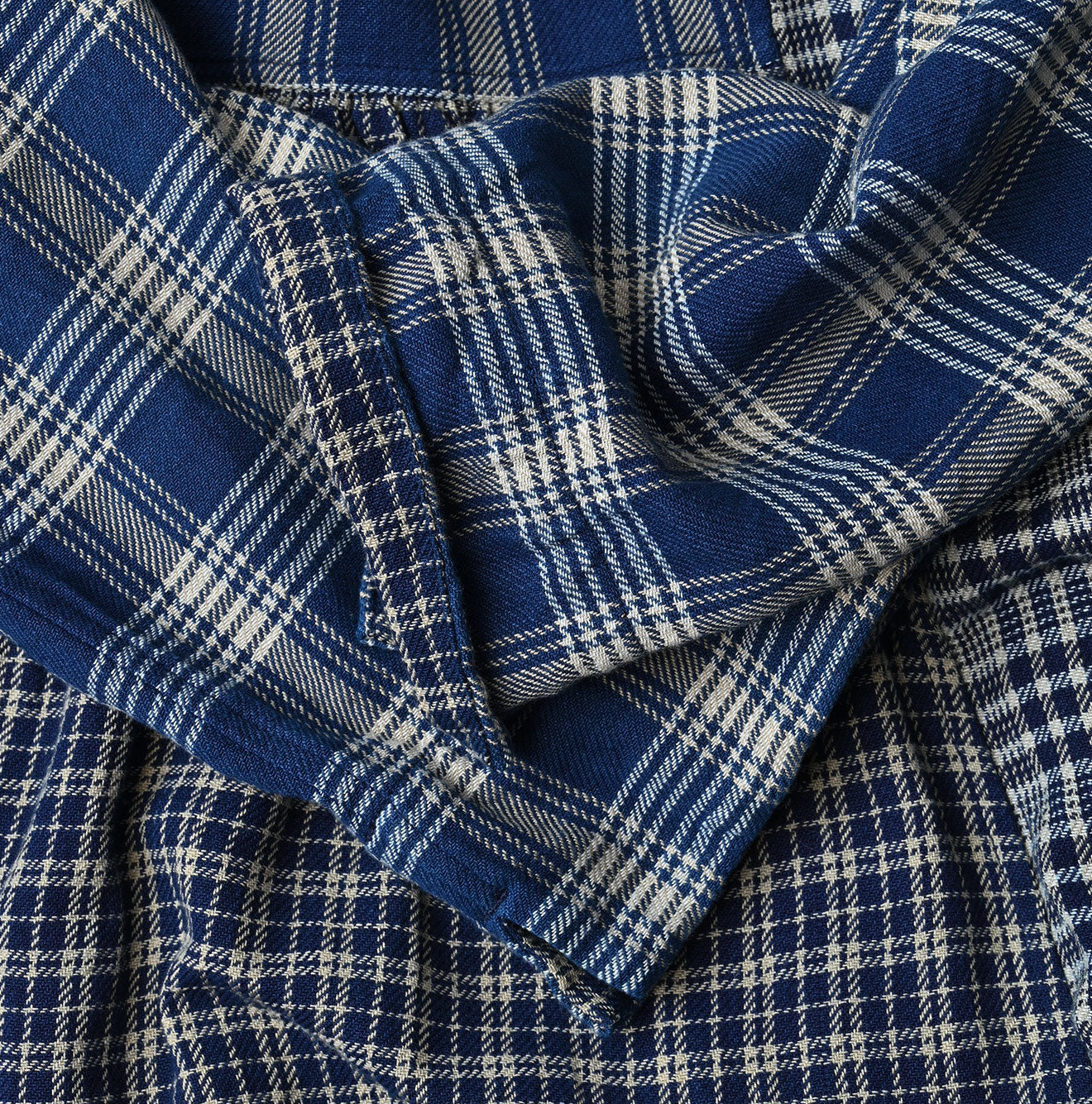 45R Ai Indigo Flannel Mix Patchwork Dress