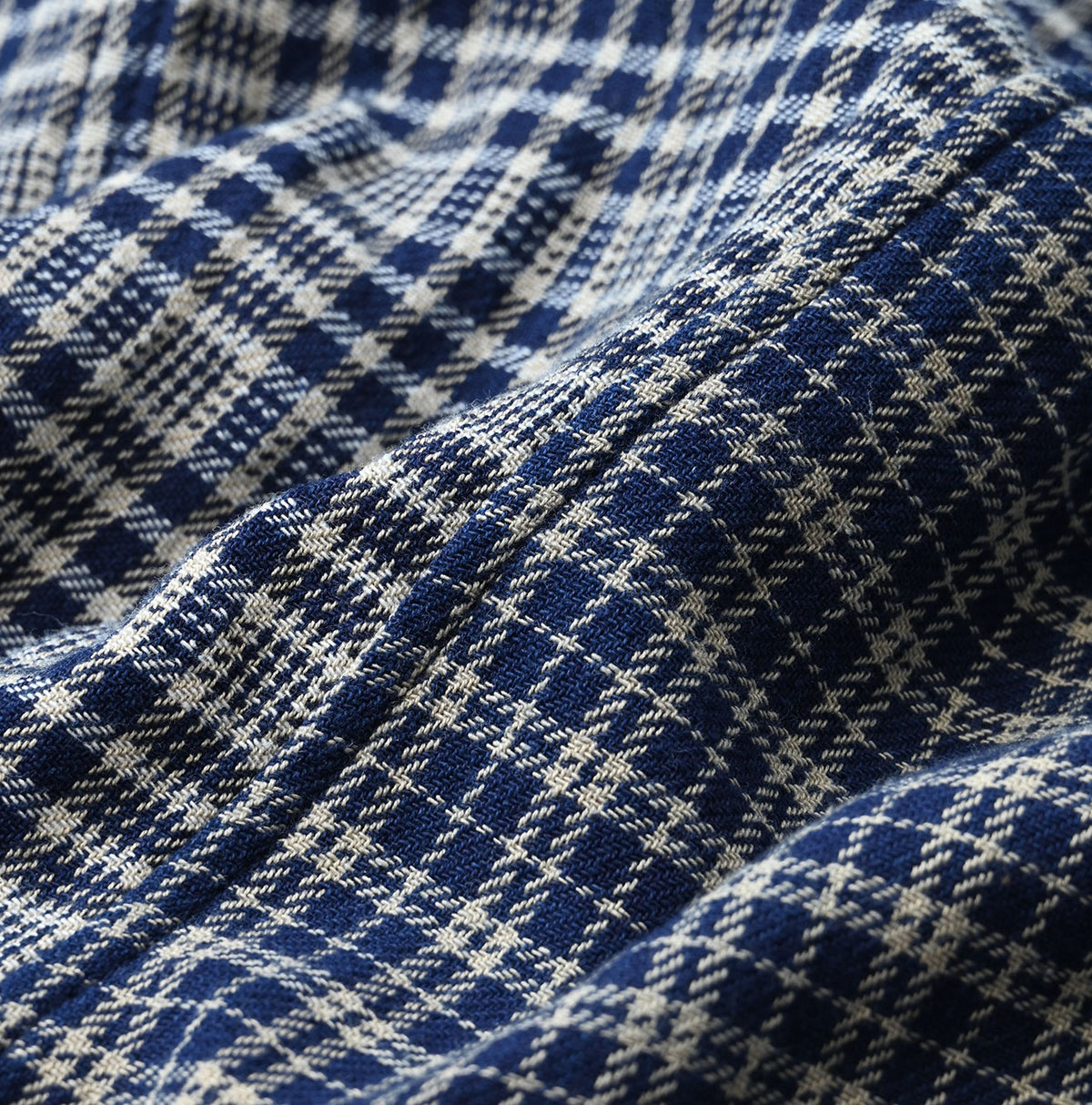 45R Ai Indigo Flannel Mix Patchwork Dress