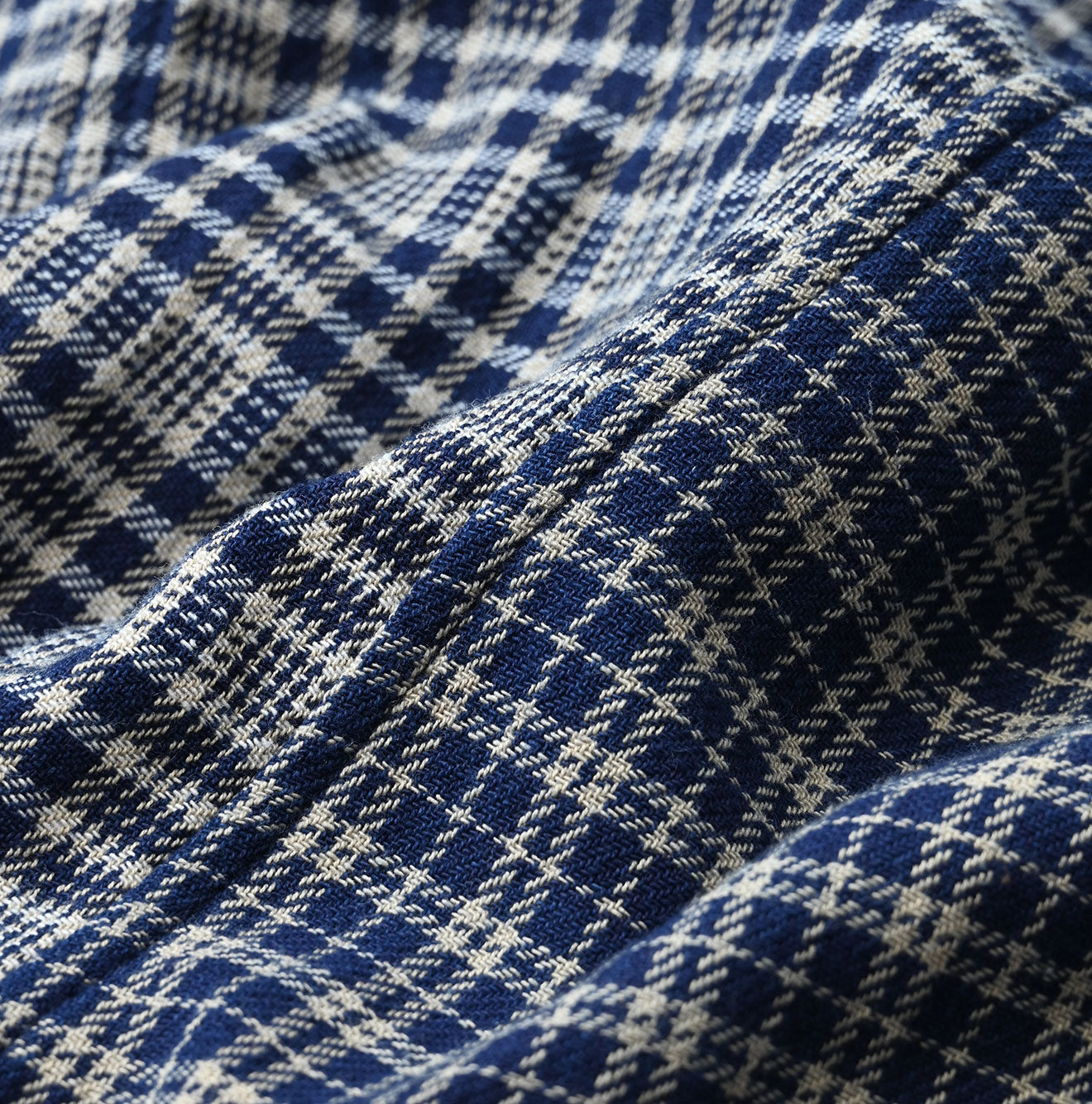 45R Ai Indigo Flannel Mix Patchwork Dress