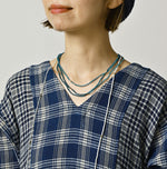 45R Ai Indigo Flannel Mix Patchwork Dress