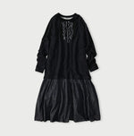45R Indigo Cotton Fleece x Denim Dress