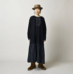 45R Indigo Cotton Fleece x Denim Dress