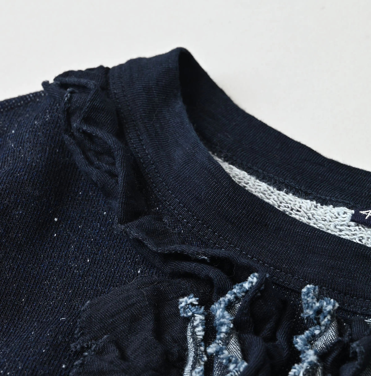 45R Indigo Cotton Fleece x Denim Dress