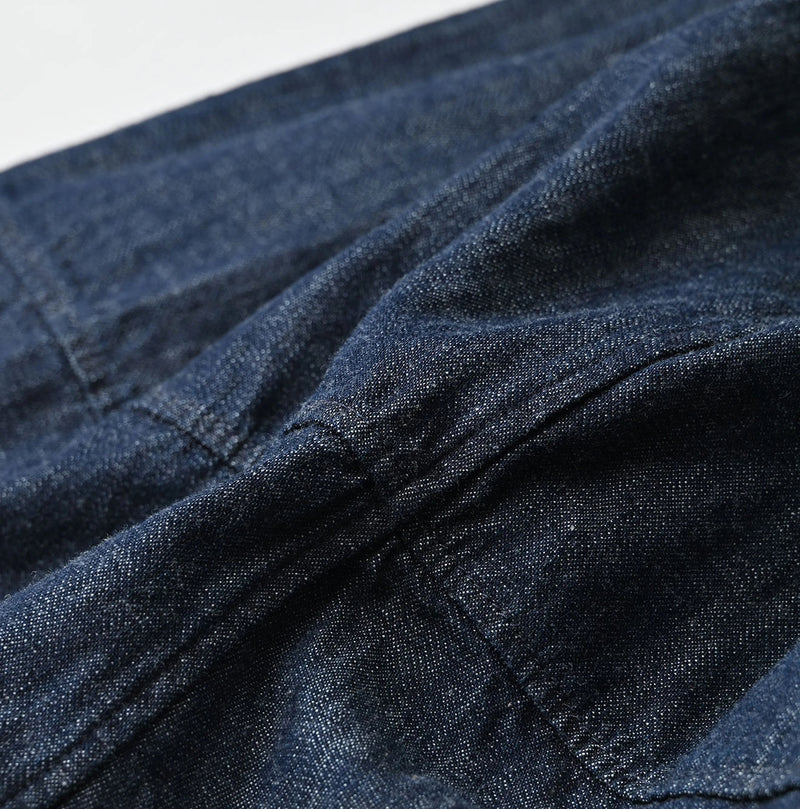 45R Indigo Cotton Fleece x Denim Dress - Image 18