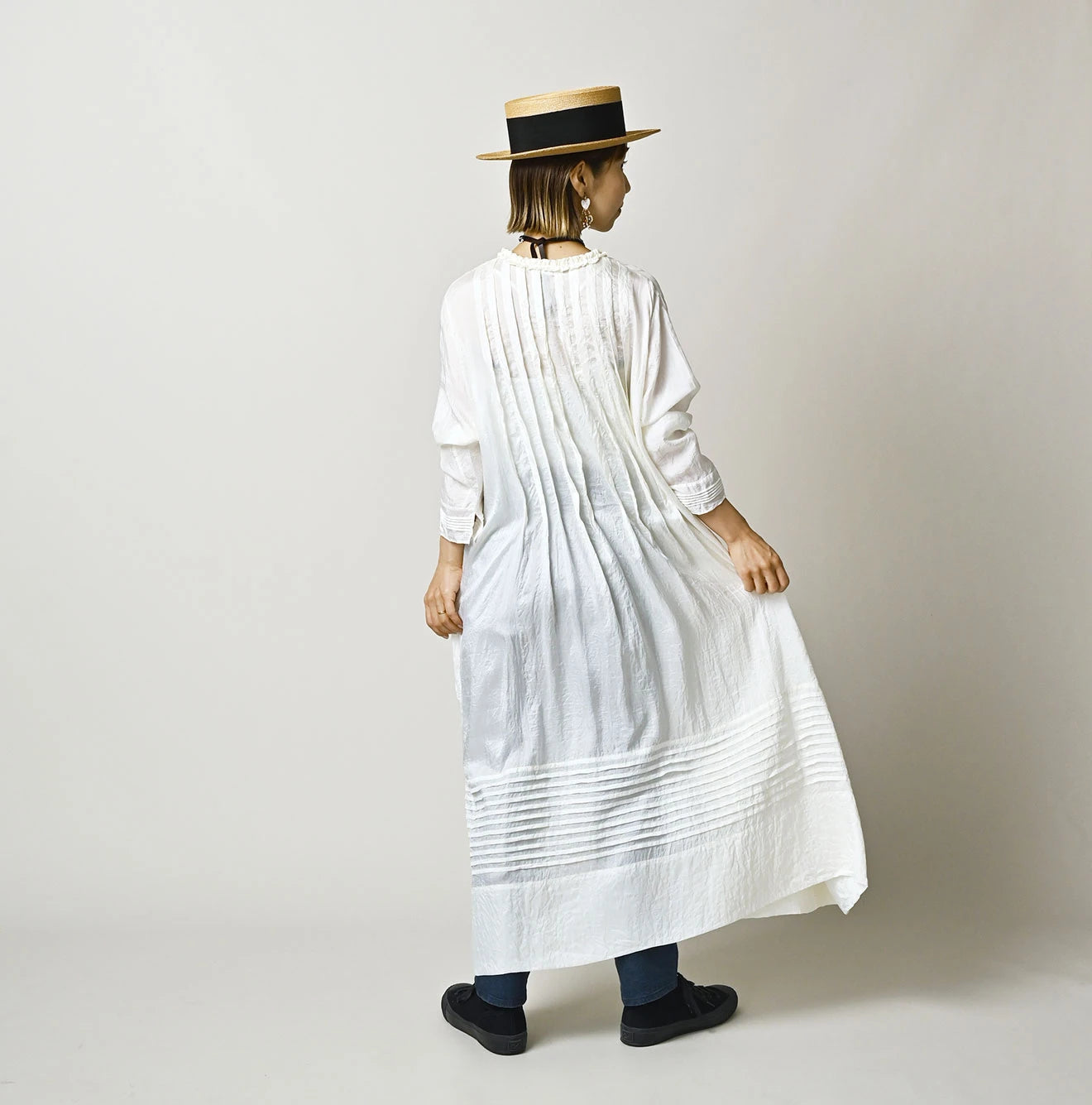 45R Silk Pintuck Dress - Image 4