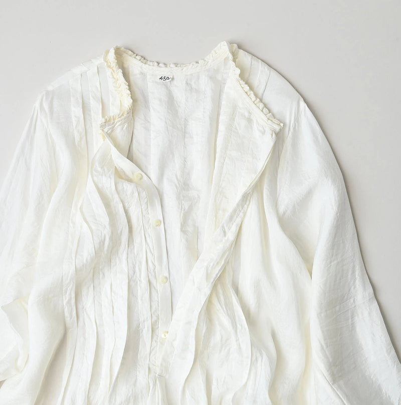 45R Silk Pintuck Dress - Image 16