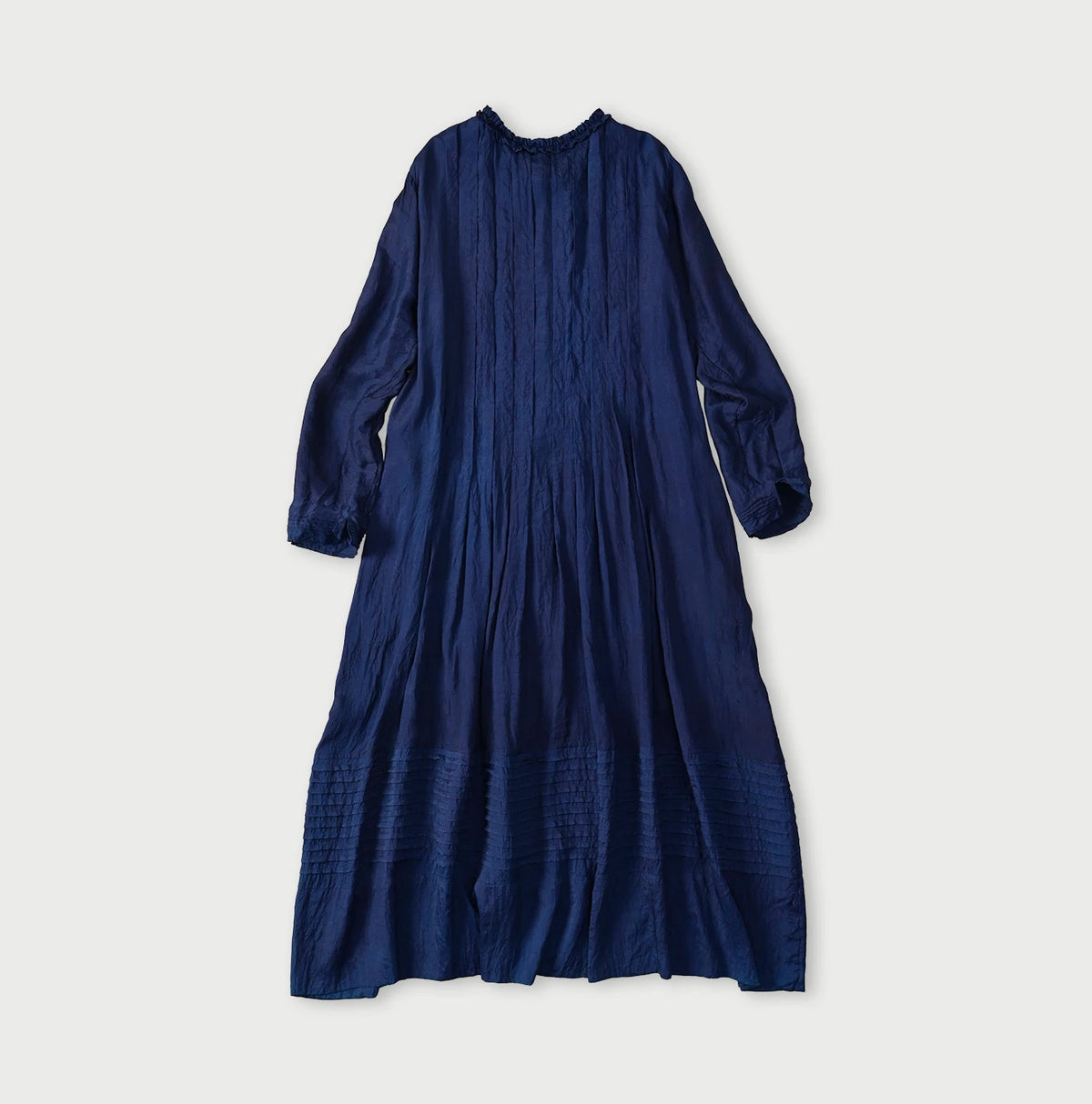Ai Indigo Silk Pintuck Dress