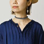 45R Ai Indigo Silk Pintuck Dress