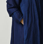 45R Ai Indigo Silk Pintuck Dress