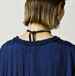 45R Ai Indigo Silk Pintuck Dress