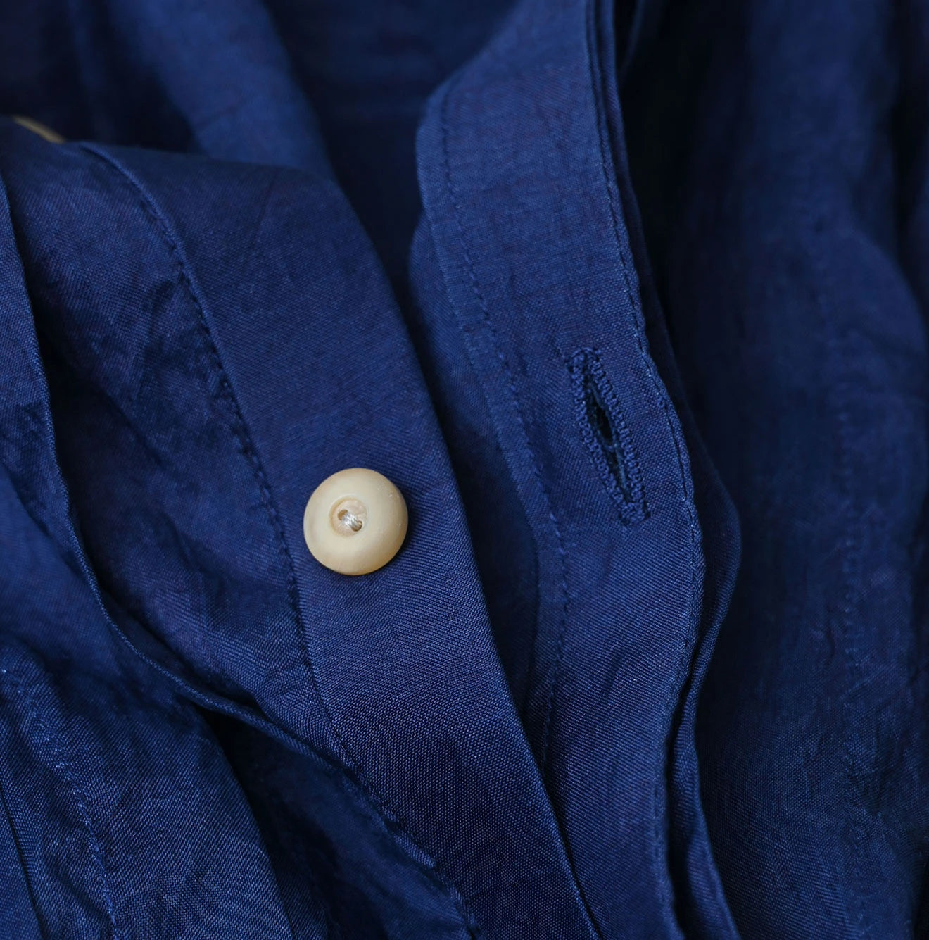45R Ai Indigo Silk Pintuck Dress - Image 14