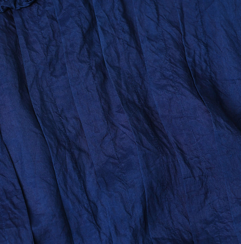 45R Ai Indigo Silk Pintuck Dress - Image 19