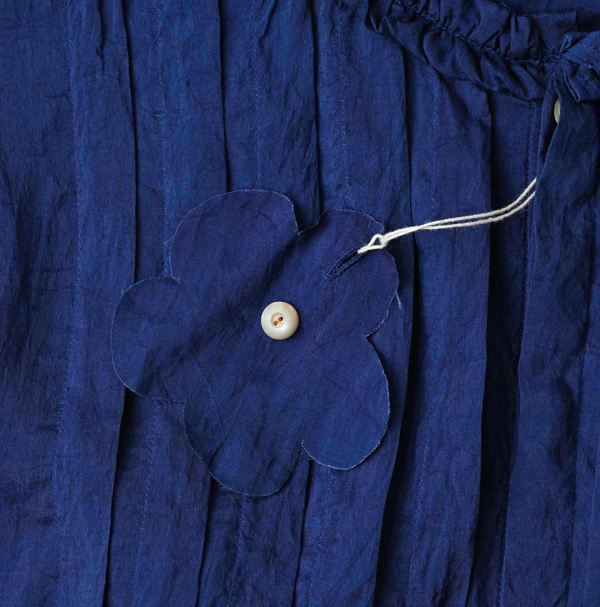 45R Ai Indigo Silk Pintuck Dress