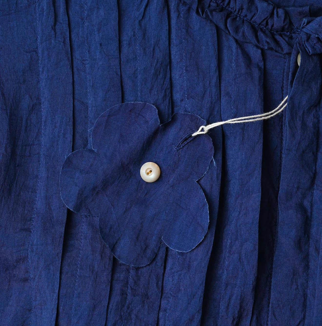 45R Ai Indigo Silk Pintuck Dress