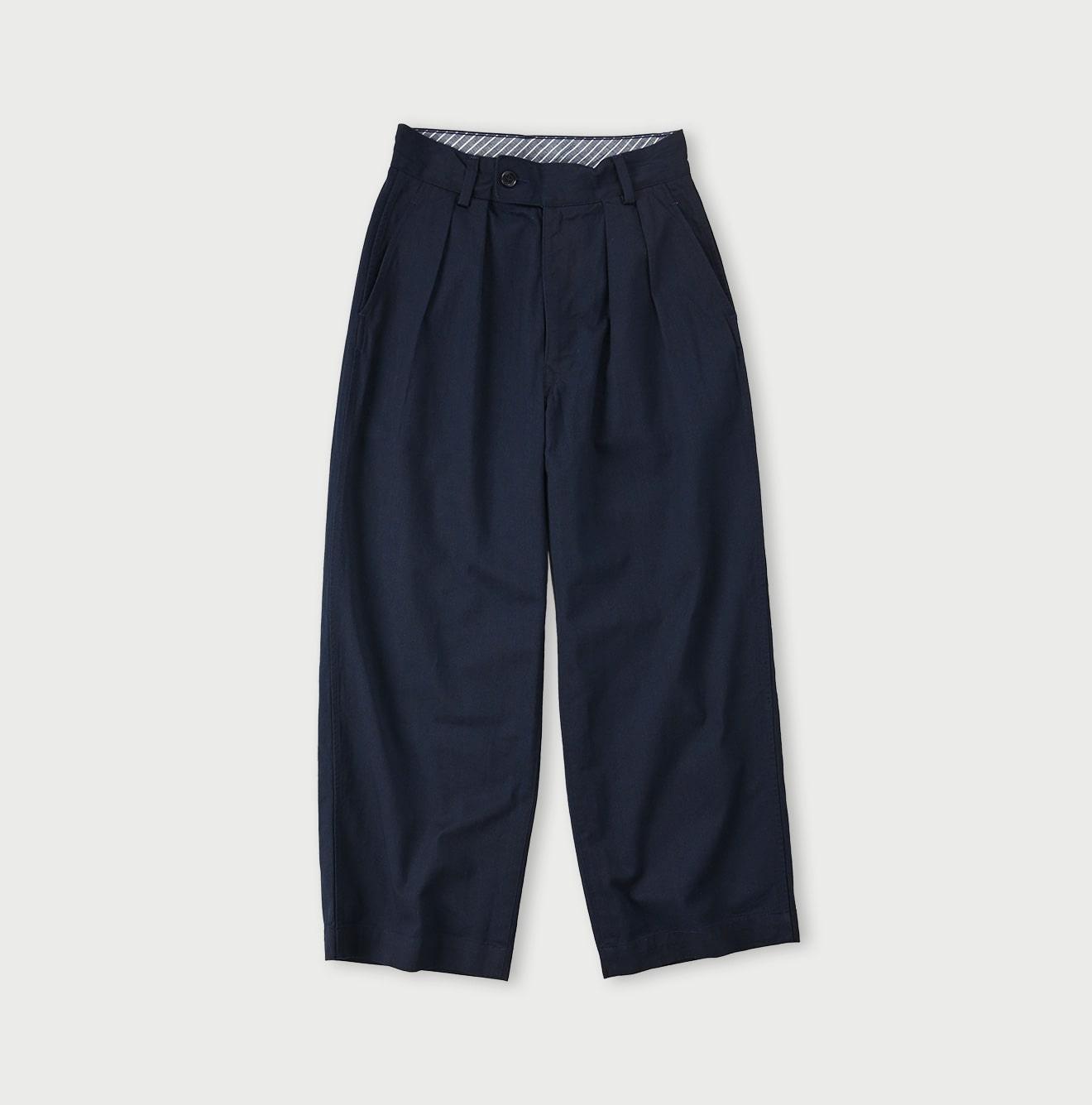 Indigo Okome Chino Charlotte Baggy Pants - 45R by 45rpm studio - Image 1