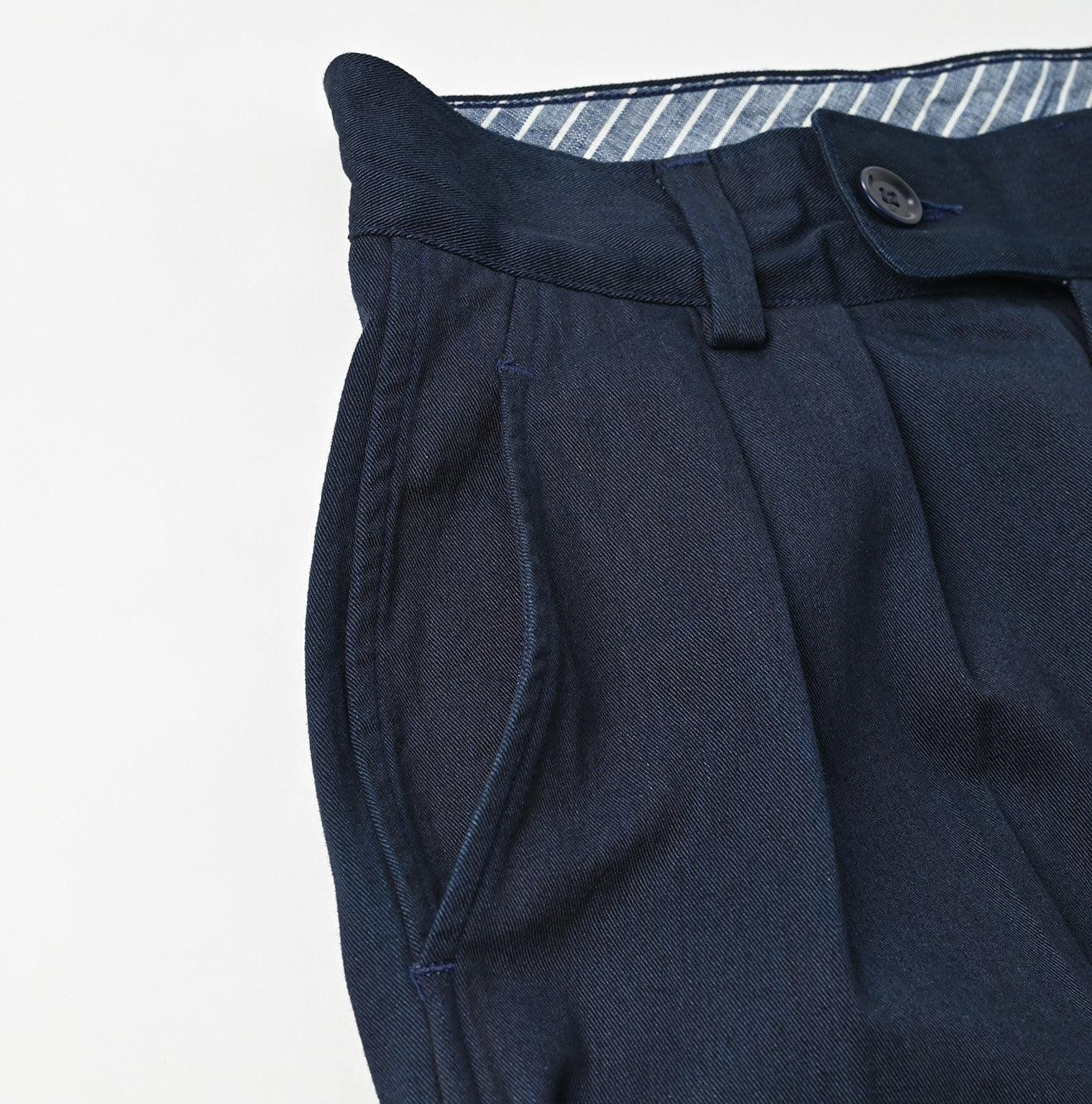 Indigo Okome Chino Charlotte Baggy Pants - 45R by 45rpm studio - Image 13