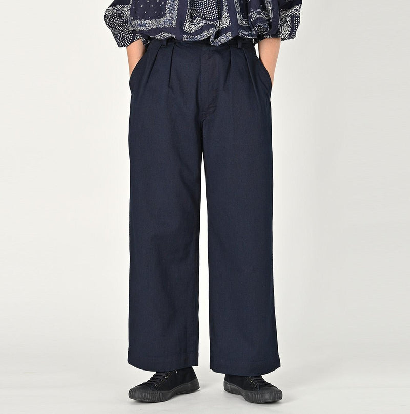 Indigo Okome Chino Charlotte Baggy Pants - 45R by 45rpm studio - Image 2