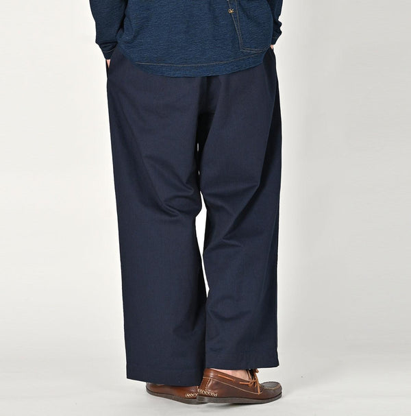 Indigo Okome Chino Charlotte Baggy Pants - 45R by 45rpm studio