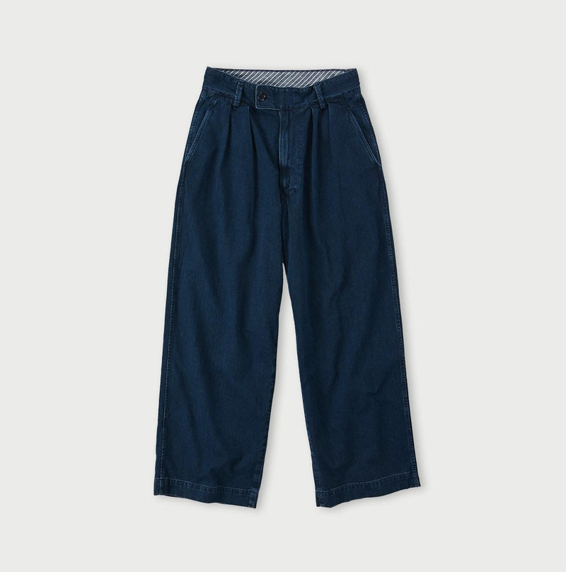 Indigo Okome Chino Charlotte Baggy Pants Distressed (L to XXL) - 45R by 45rpm studio - Image 1