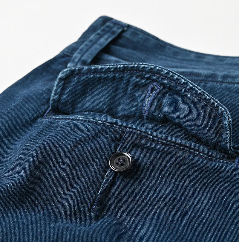 Indigo Okome Chino Charlotte Baggy Pants Distressed (L to XXL) - 45R by 45rpm studio - Image 16