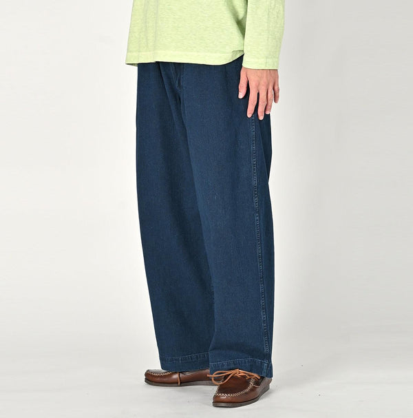 Indigo Okome Chino Charlotte Baggy Pants Distressed (L to XXL) - 45R by 45rpm studio