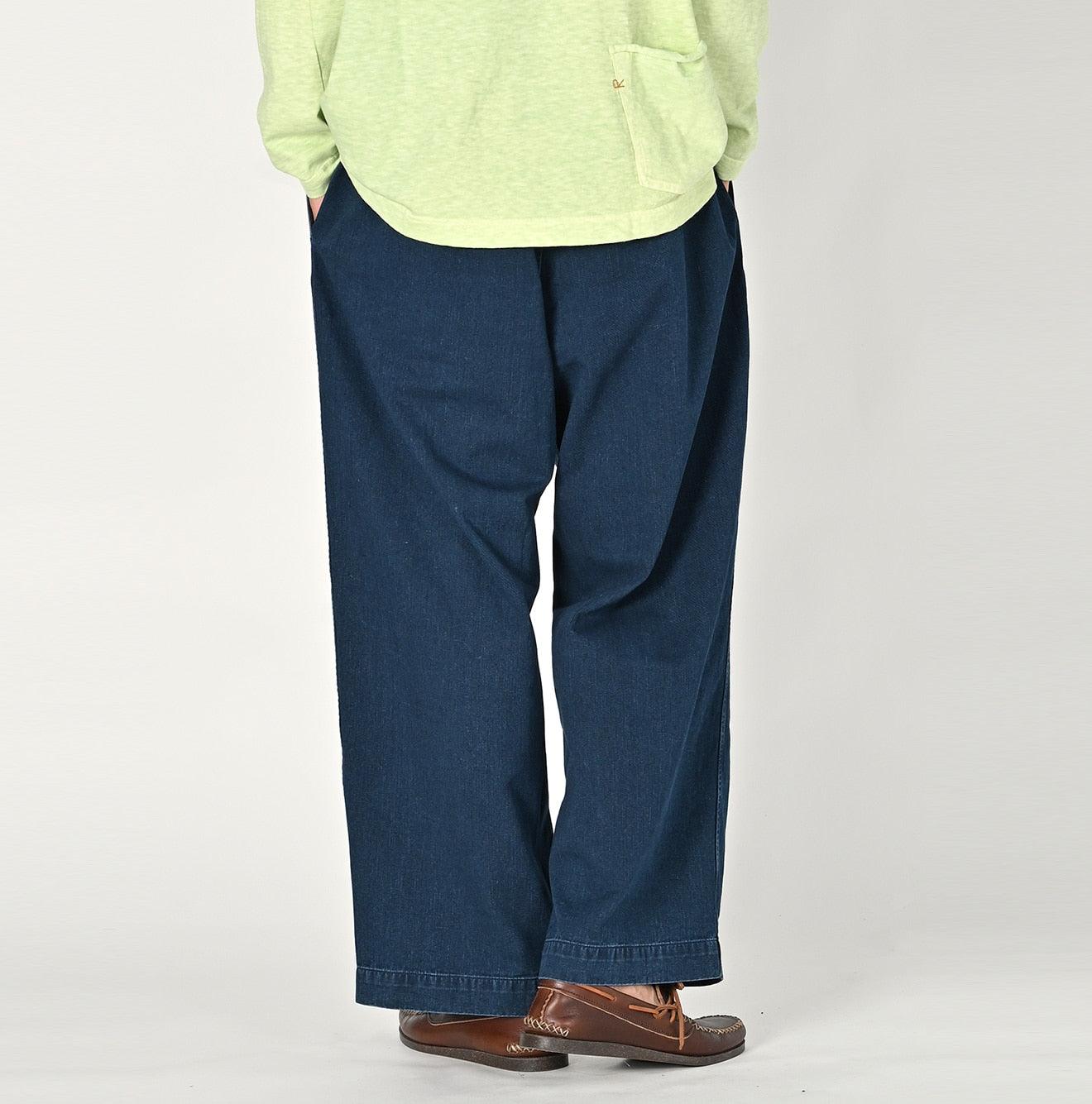 Indigo Okome Chino Charlotte Baggy Pants Distressed (L to XXL) - 45R by 45rpm studio - Image 7