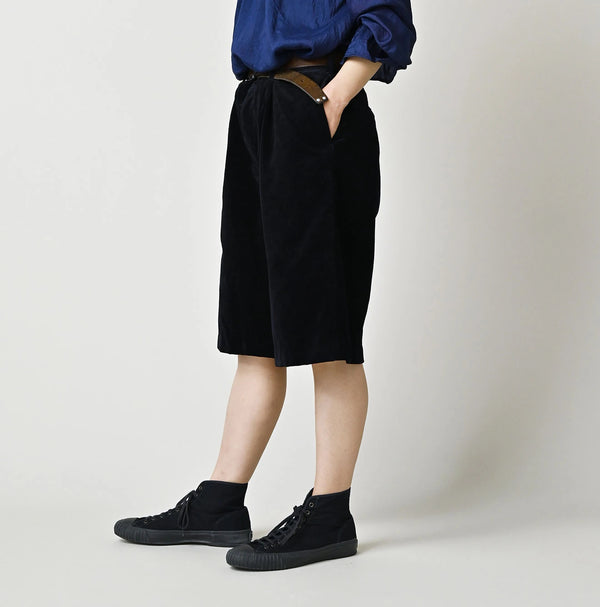 45R Indigo Velvet Lucie Bermuda Pants