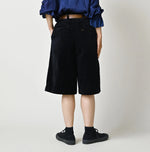 45R Indigo Velvet Lucie Bermuda Pants