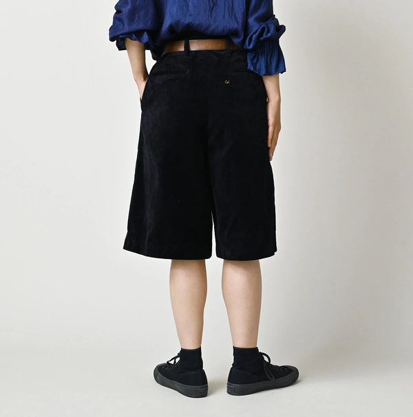 45R Indigo Velvet Lucie Bermuda Pants