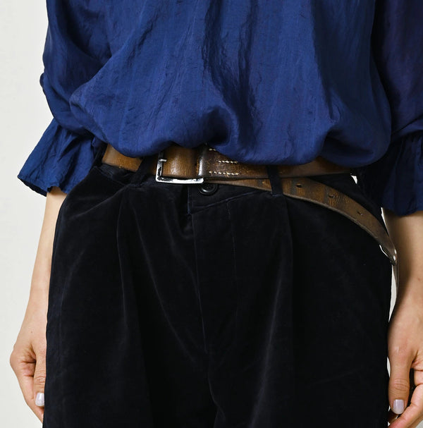 45R Indigo Velvet Lucie Bermuda Pants