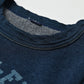 45R Indigo Cotton Fleece Denim Puff Sleeve T-shirt
