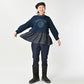Indigo Cotton Fleece Denim Puff Sleeve T-shirt
