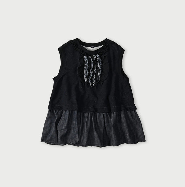 45R Indigo Cotton Fleece x Denim Camisole