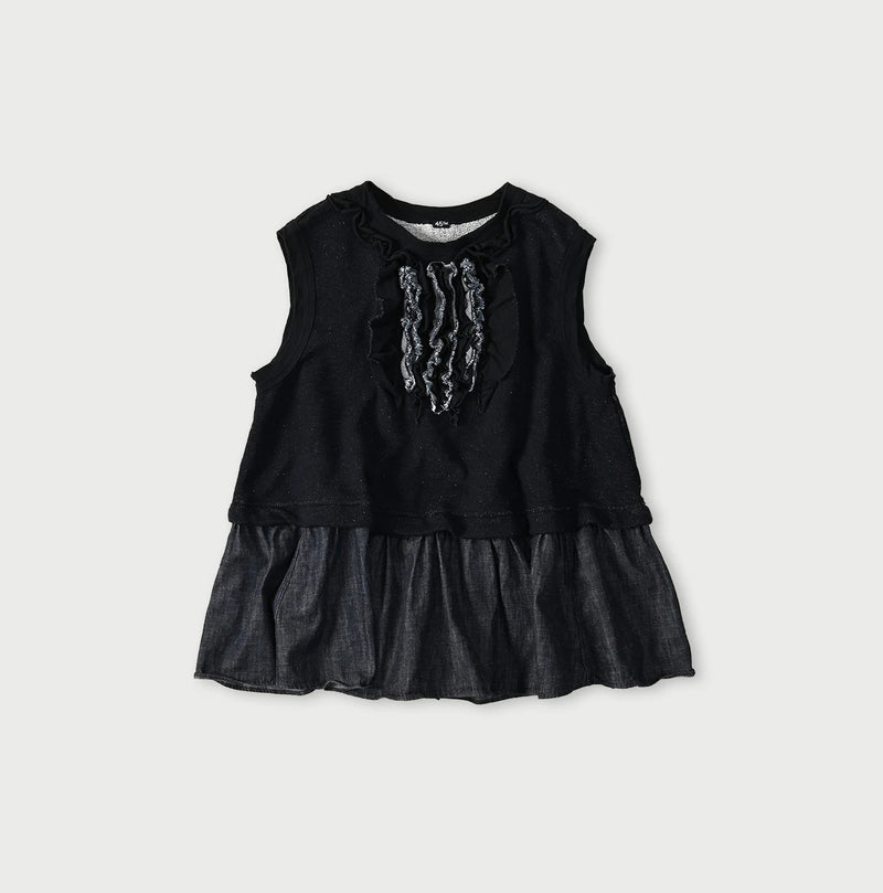45R Indigo Cotton Fleece x Denim Camisole - Image 1
