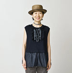 45R Indigo Cotton Fleece x Denim Camisole