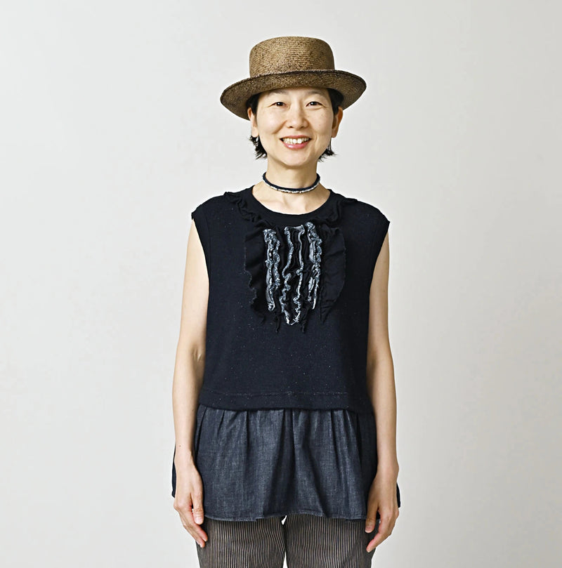45R Indigo Cotton Fleece x Denim Camisole - Image 3