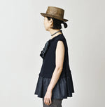 45R Indigo Cotton Fleece x Denim Camisole