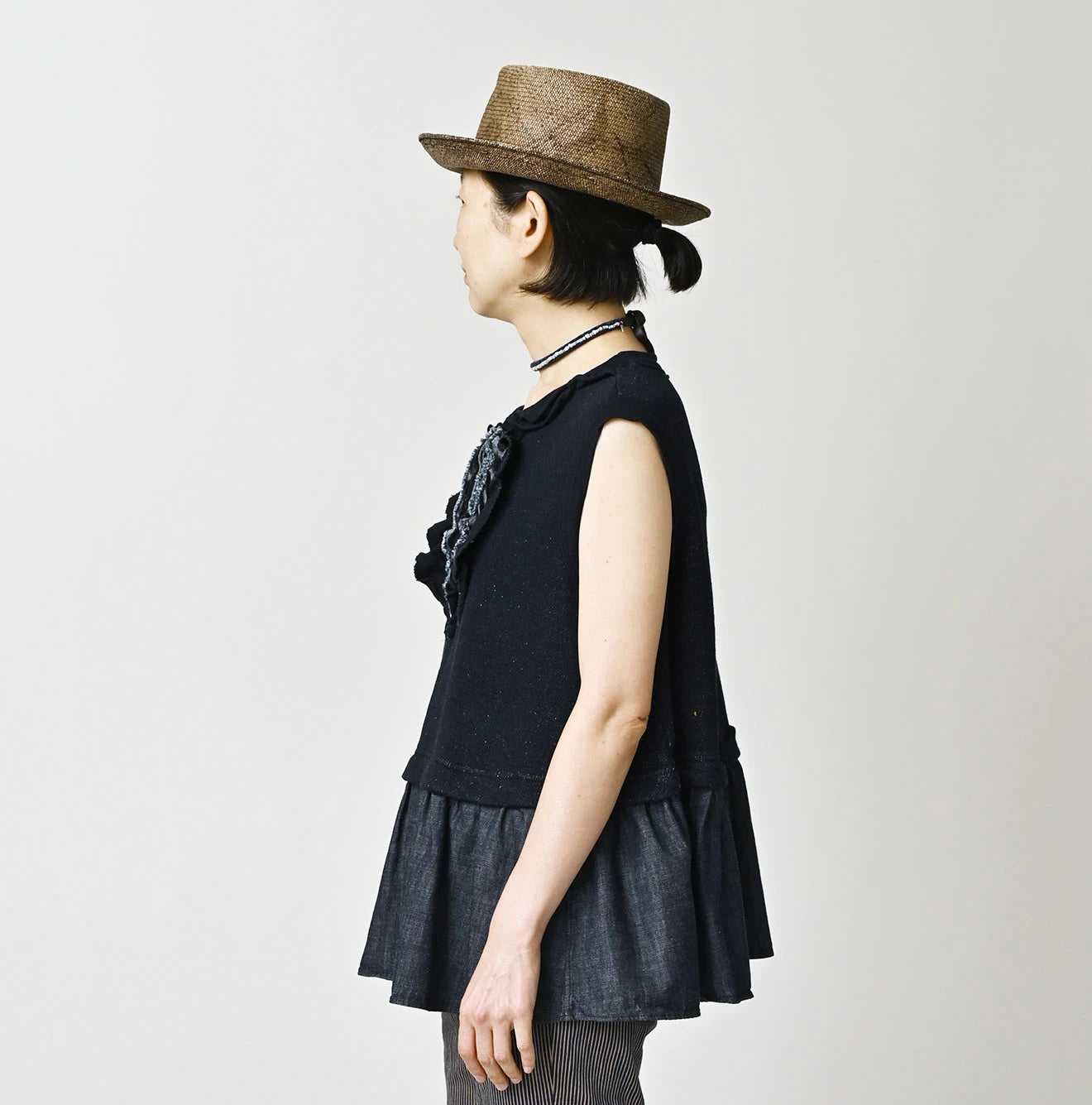 45R Indigo Cotton Fleece x Denim Camisole - Image 4