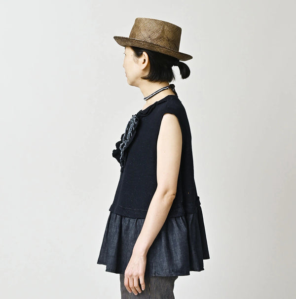 45R Indigo Cotton Fleece x Denim Camisole